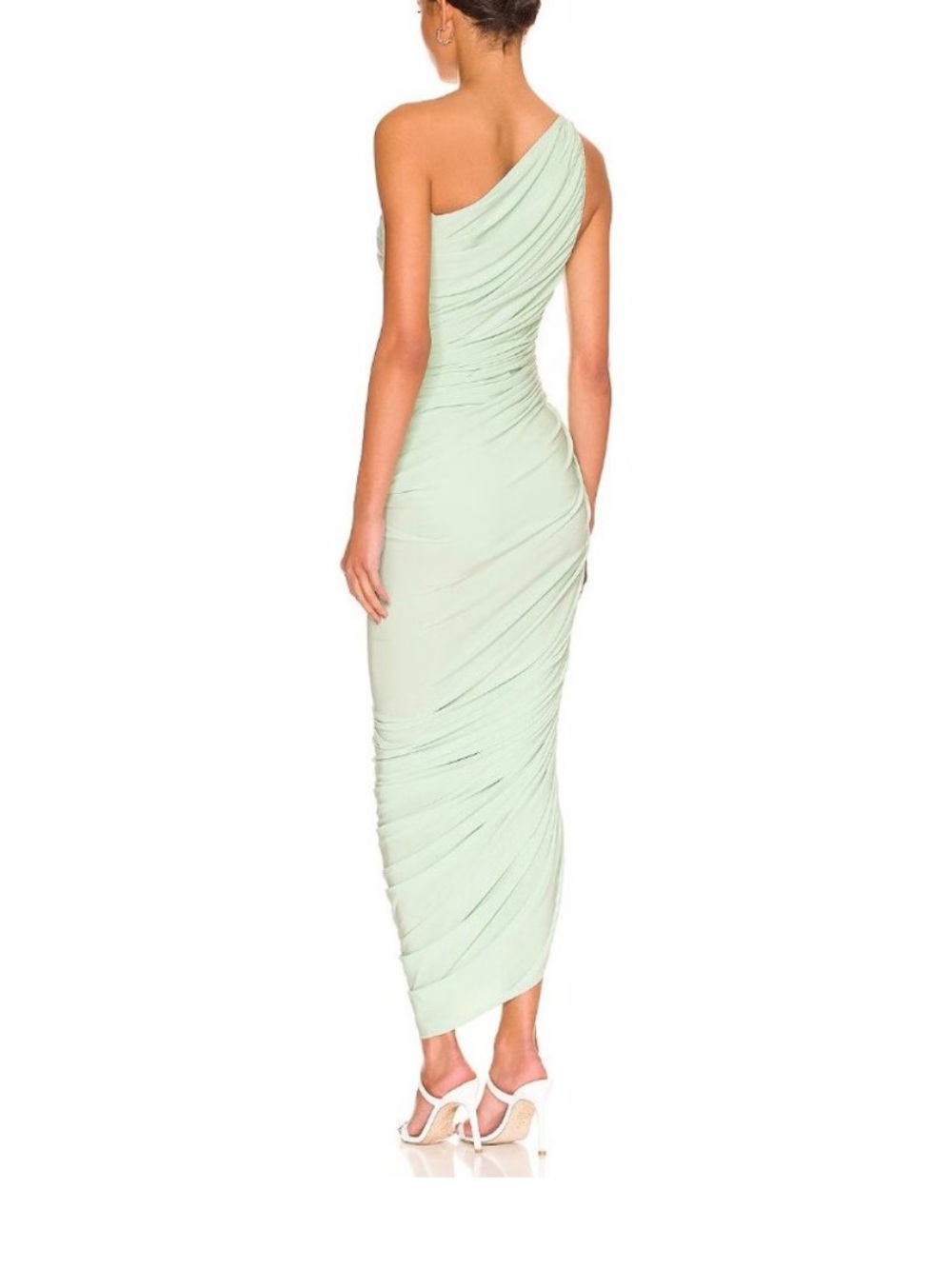 NWT NORMAN KAMALI Seafoam Midi Dress Sz XS - Picture 4 of 4